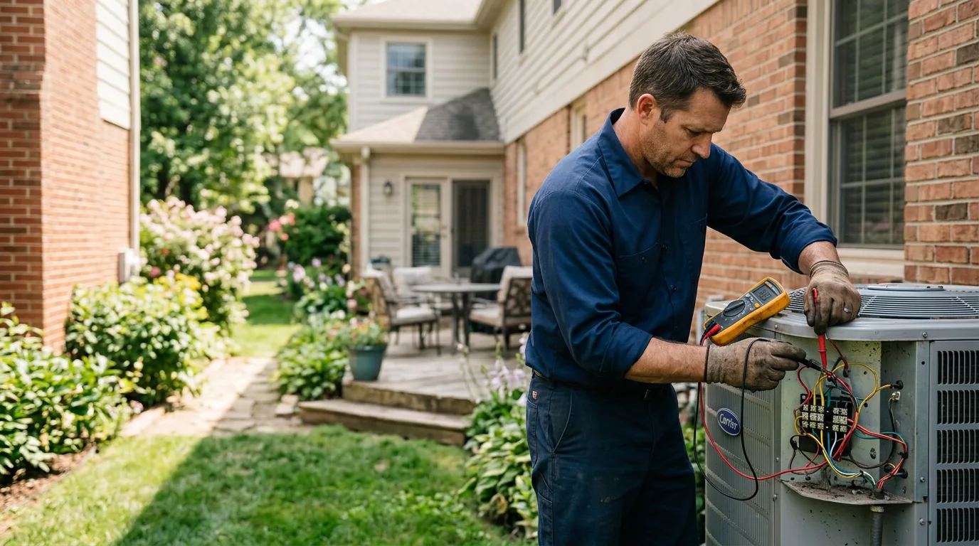 HVAC technician working near Clifton Hill, MO